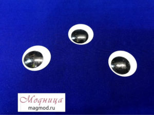 Глаза бегающие клеевые 30 мм декор рукоделие модница екатеринбург