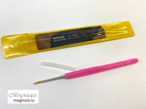 Крючок для вязания с пластиковой ручкой рукоделие фурнитура модница екатеринбург