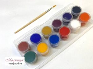 Краски акриловые 12 цветов для творчества рисования на ткани модница екатеринбург хобби