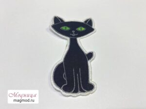Термоаппликация черный кот модница екатеринбург